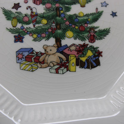 Dessert / Salad Plates: NIKKO Christmastime, Set of Four in Box, Ironstone, Vintage Japan 1990s