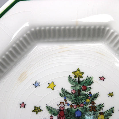 Dessert / Salad Plates: NIKKO Christmastime, Set of Four in Box, Ironstone, Vintage Japan 1990s
