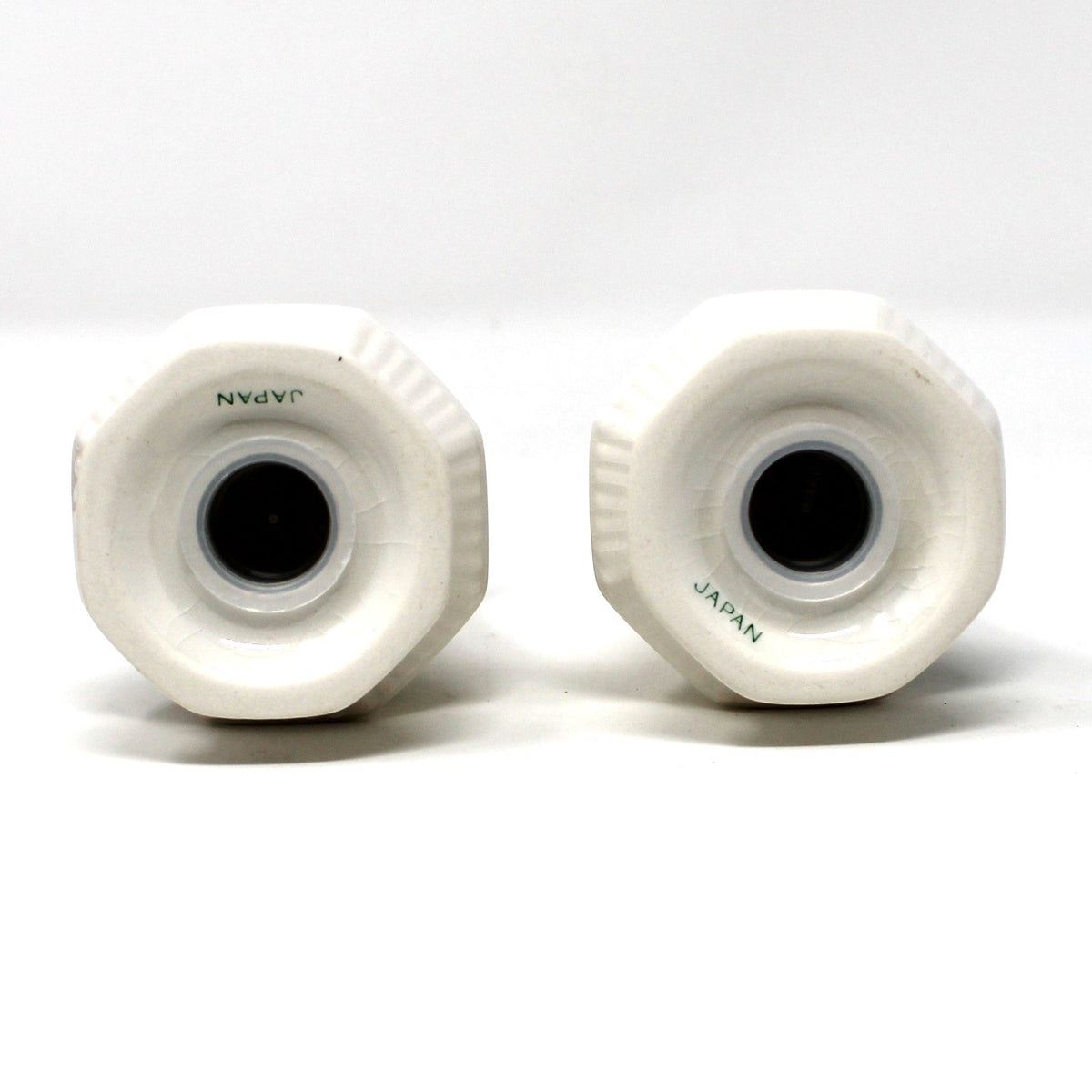 Salt and Pepper Shakers: NIKKO Christmastime, Holly & Berries, 3/4 Hole, Unused in Box, Vintage Japan 1990s