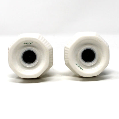 Salt and Pepper Shakers: NIKKO Christmastime, Holly & Berries, 3/4 Hole, Unused in Box, Vintage Japan 1990s