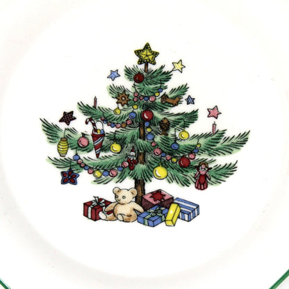 Coasters: NIKKO Christmastime, Set of 4 in Box, Octagonal Ironstone, Vintage Japan 1990s