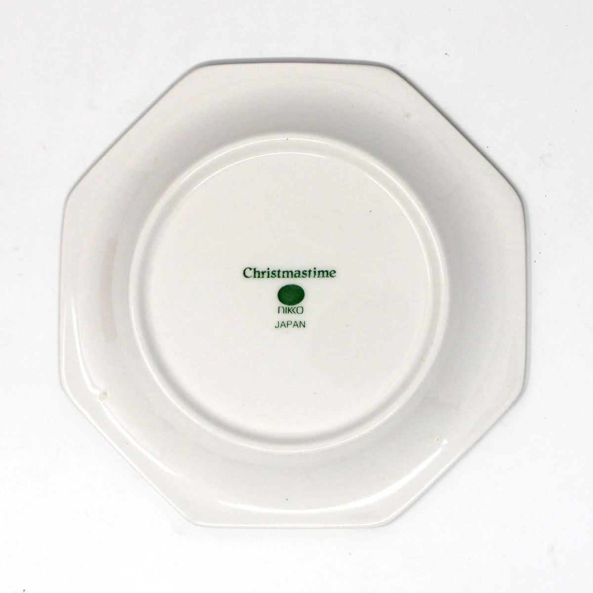 Coasters: NIKKO Christmastime, Set of 4 in Box, Octagonal Ironstone, Vintage Japan 1990s