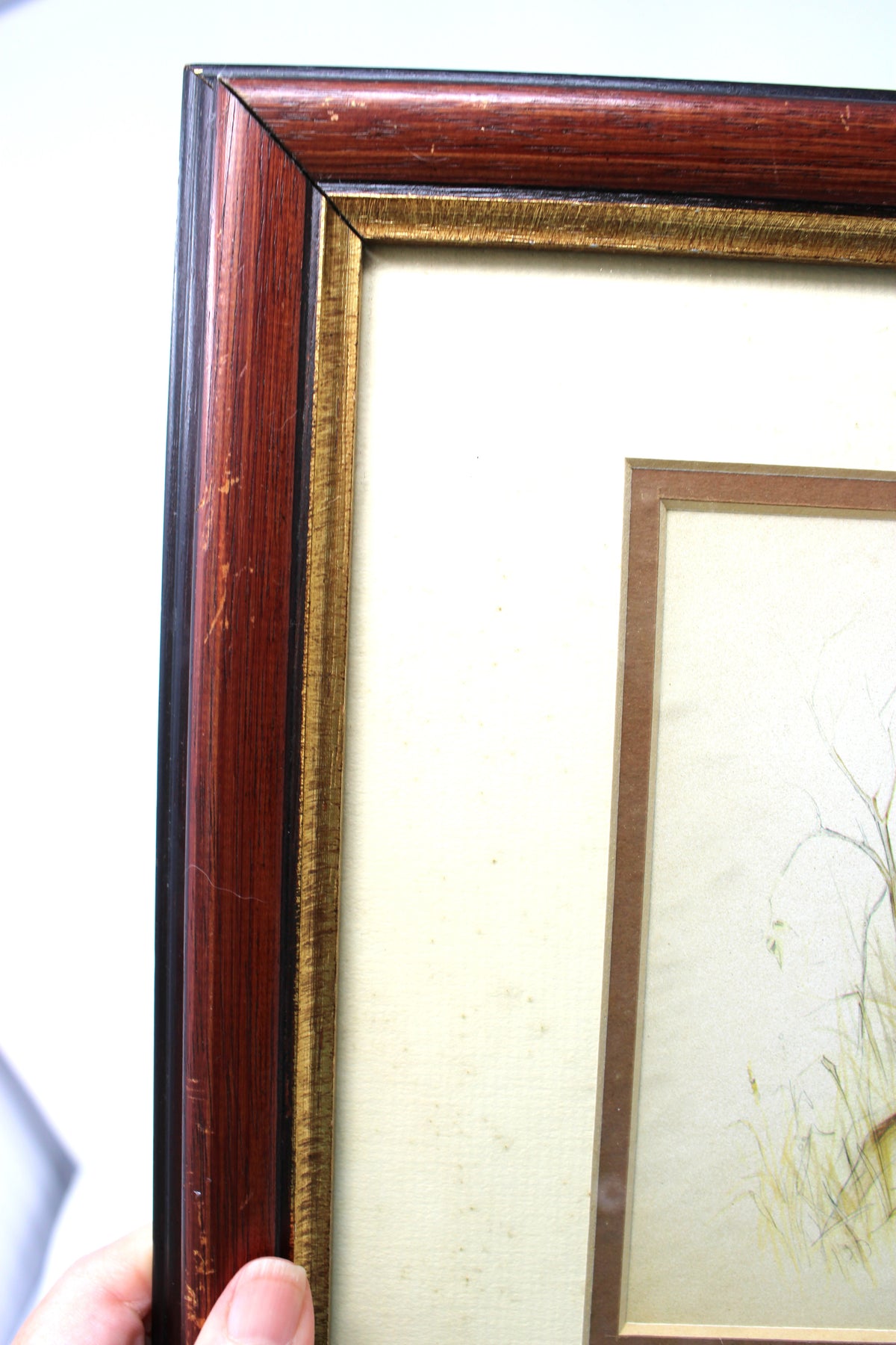 Print: Windsor Art, Vintage 1980 Framed Yellow Labrador Lithograph, "Hunting Dog 3"