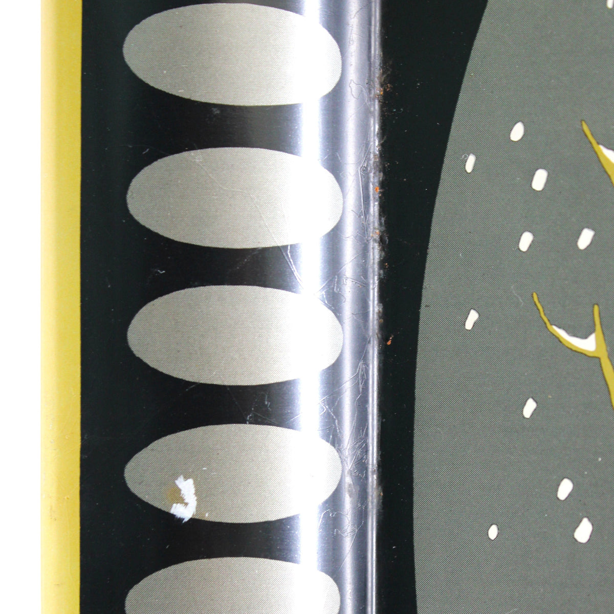 Tray: Four Seasons Trees, Gold on Black, Mid Century Modern Metal Tray, Vintage 1960s