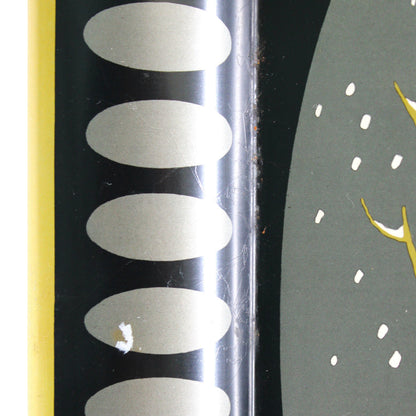 Tray: Four Seasons Trees, Gold on Black, Mid Century Modern Metal Tray, Vintage 1960s