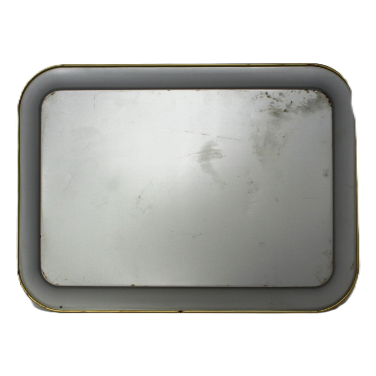 Tray: Four Seasons Trees, Gold on Black, Mid Century Modern Metal Tray, Vintage 1960s