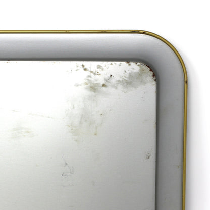 Tray: Four Seasons Trees, Gold on Black, Mid Century Modern Metal Tray, Vintage 1960s