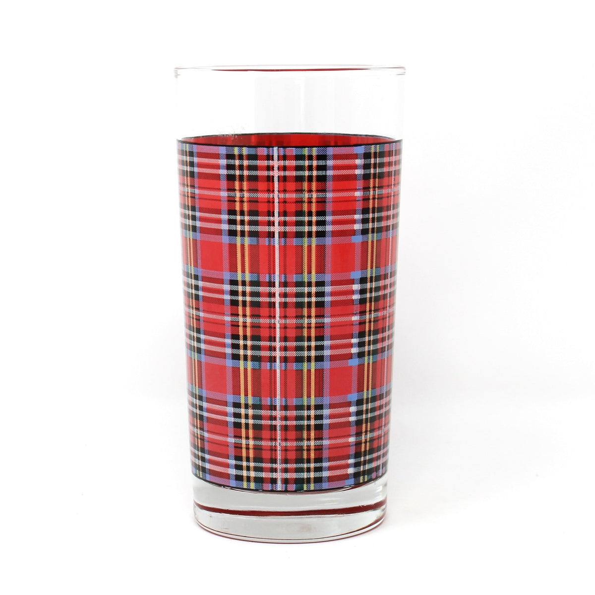 Vintage Ralph Lauren, Red Tartan Plaid Blown Glass