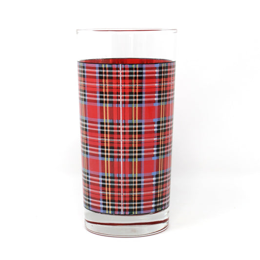 Vintage Ralph Lauren, Red Tartan Plaid Blown Glass