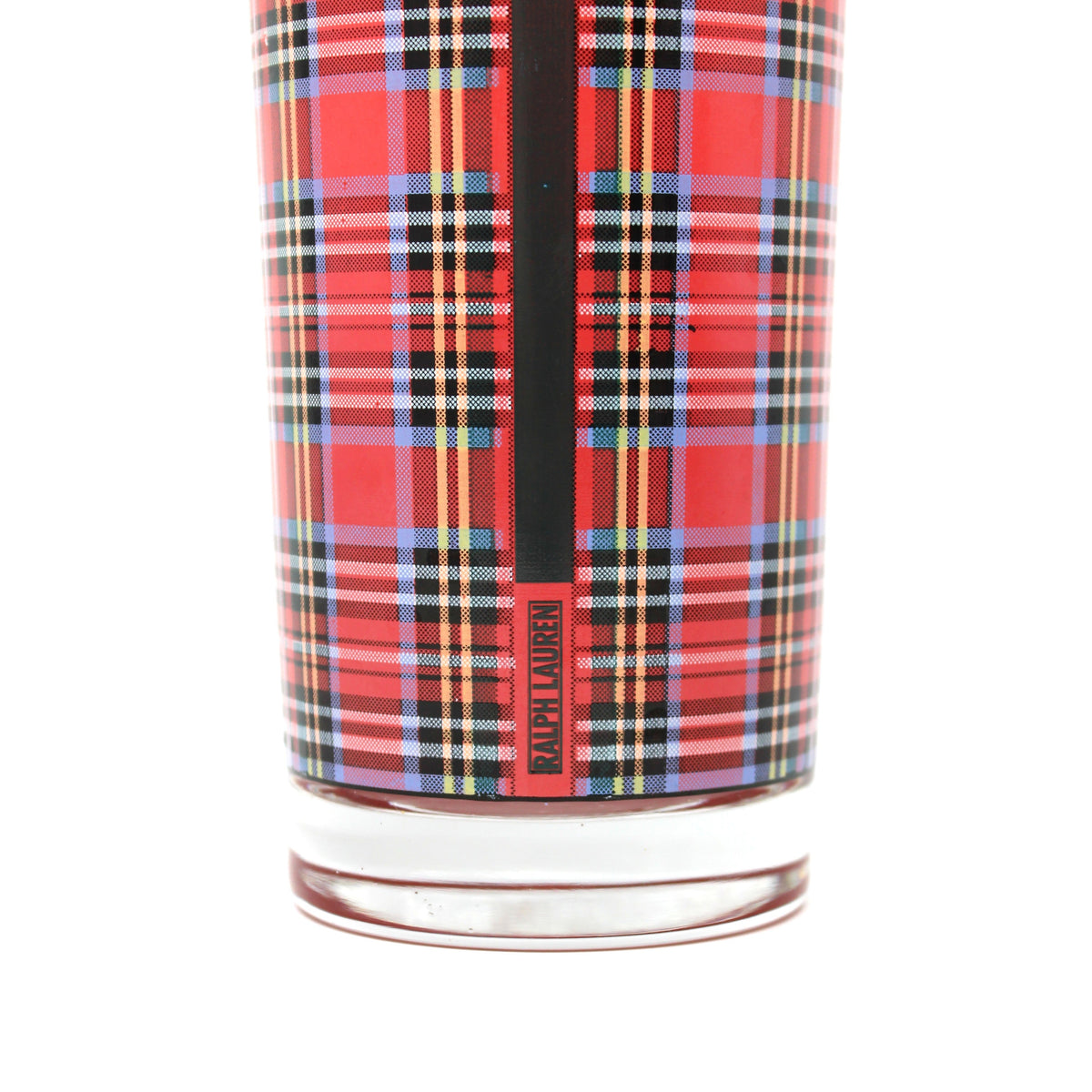 Tumblers: Ralph Lauren, Red or Green Tartan Plaid, Americana Barware, Vintage 1990s