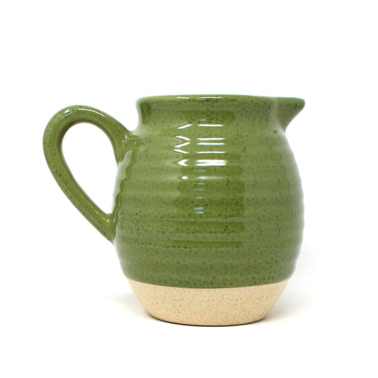 Pitcher, Teleflora, Acorn / Oak Leaf on Green Ceramic Pottery, Vintage