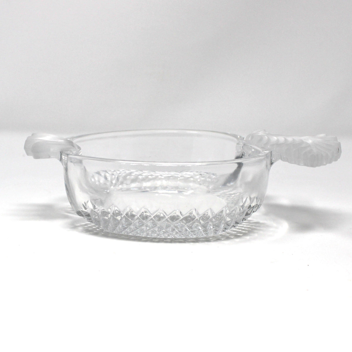 Candy Dish: Studio Nova / Mikasa, Frosted Apple Shaped Crystal, Japan, 1980s