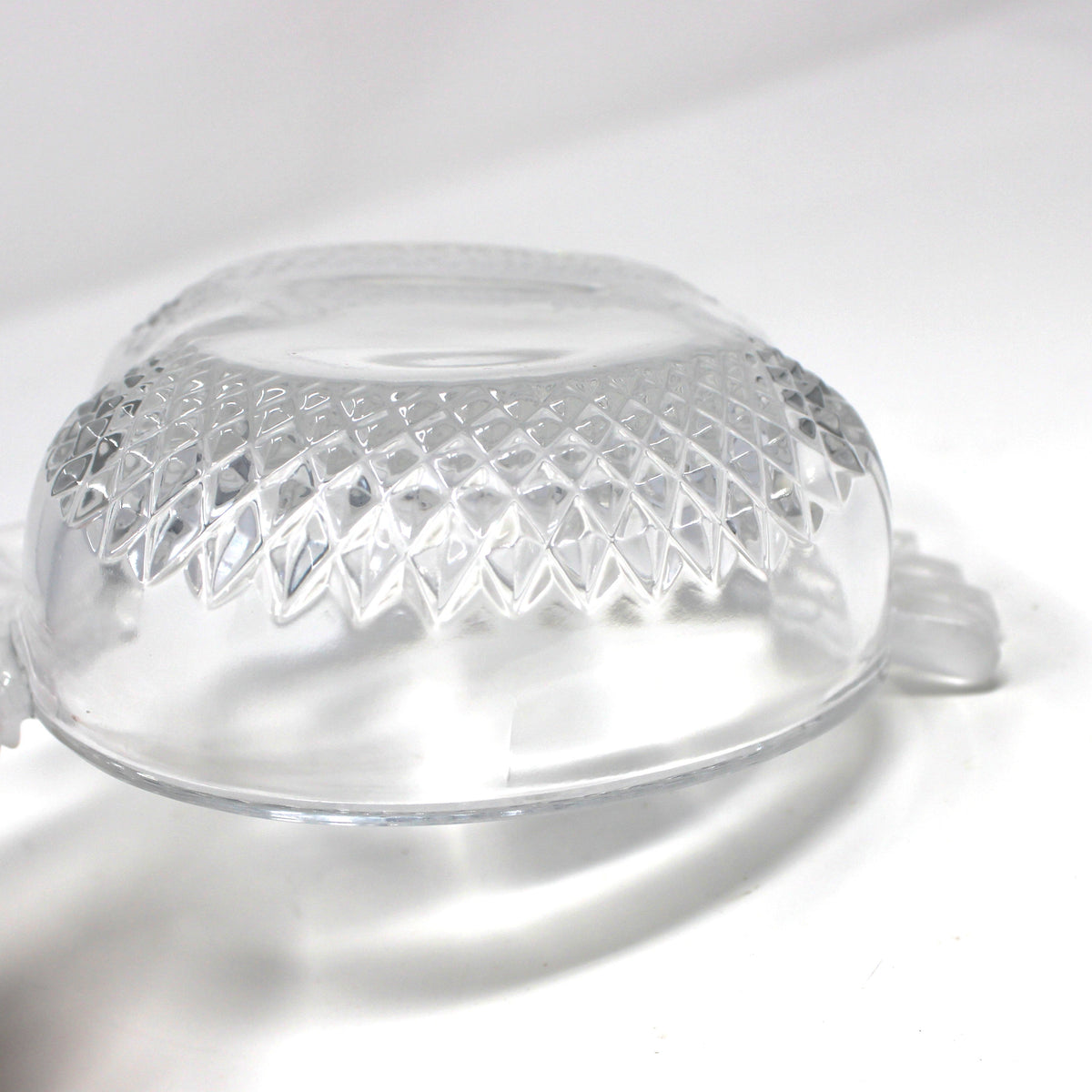 Candy Dish: Studio Nova / Mikasa, Frosted Apple Shaped Crystal, Japan, 1980s