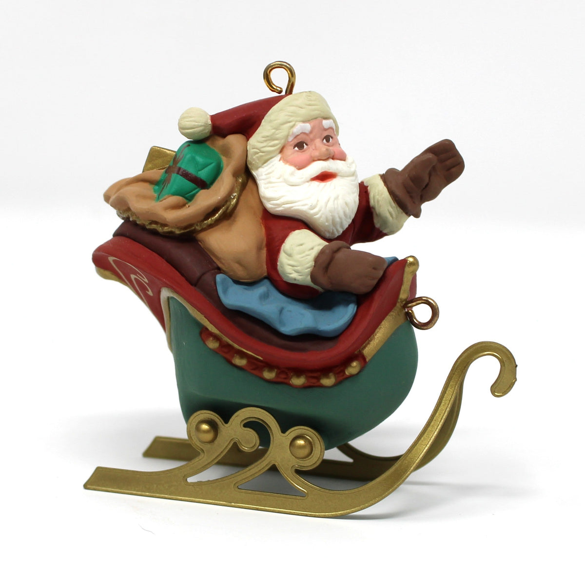 Ornament: Hallmark Keepsake, Santa and His Reindeer Complete Collection In Boxes, Vintage 1992