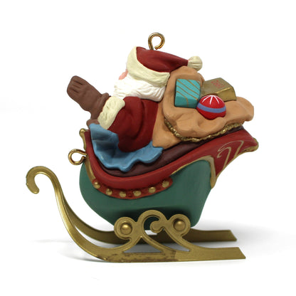Ornament: Hallmark Keepsake, Santa and His Reindeer Complete Collection In Boxes, Vintage 1992