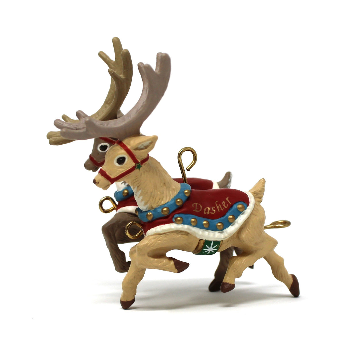 Ornament: Hallmark Keepsake, Santa and His Reindeer Complete Collection In Boxes, Vintage 1992
