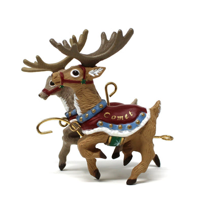 Ornament: Hallmark Keepsake, Santa and His Reindeer Complete Collection In Boxes, Vintage 1992