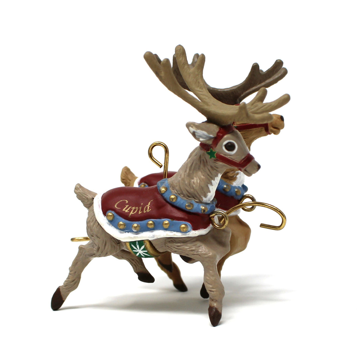Ornament: Hallmark Keepsake, Santa and His Reindeer Complete Collection In Boxes, Vintage 1992
