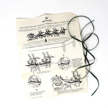 Ornament: Hallmark Keepsake, Santa and His Reindeer Complete Collection In Boxes, Vintage 1992