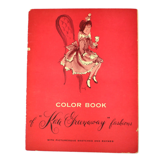 Vintage 1952 Coloring Book: Kate Greenaway Fashions, Unused Store Promotional, The Children's Shop.