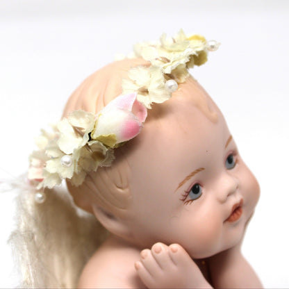 Figurine: Cherub Angels by Phyllis Parkins, Hamilton Collection, Bisque Porcelain, Vintage 1995