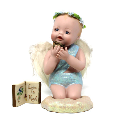 Figurine: Cherub Angels by Phyllis Parkins, Hamilton Collection, Bisque Porcelain, Vintage 1995