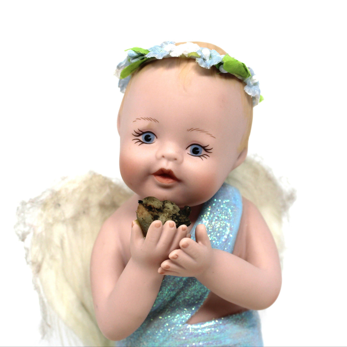 Figurine: Cherub Angels by Phyllis Parkins, Hamilton Collection, Bisque Porcelain, Vintage 1995