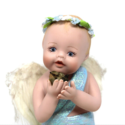 Figurine: Cherub Angels by Phyllis Parkins, Hamilton Collection, Bisque Porcelain, Vintage 1995