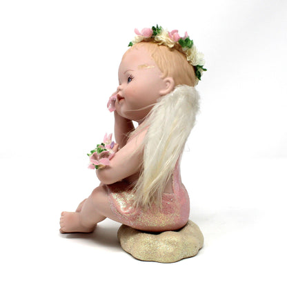 Figurine: Cherub Angels by Phyllis Parkins, Hamilton Collection, Bisque Porcelain, Vintage 1995