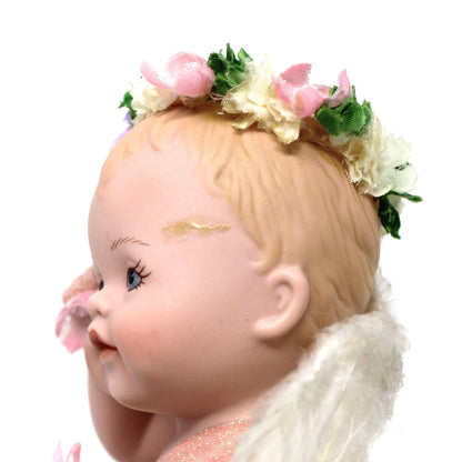 Figurine: Cherub Angels by Phyllis Parkins, Hamilton Collection, Bisque Porcelain, Vintage 1995