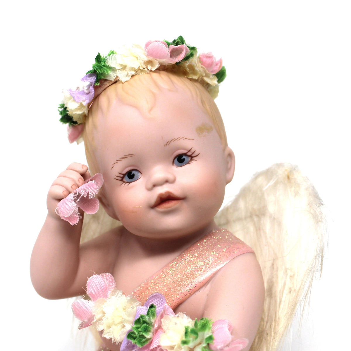 Figurine: Cherub Angels by Phyllis Parkins, Hamilton Collection, Bisque Porcelain, Vintage 1995