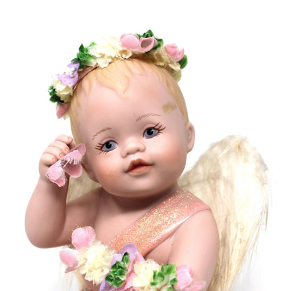 Figurine: Cherub Angels by Phyllis Parkins, Hamilton Collection, Bisque Porcelain, Vintage 1995