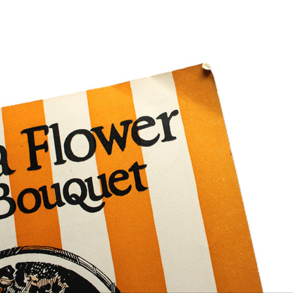 Sheet Music: You're Just a Flower From an Old Bouquet, Orange & Black Cover, De Pasquali, Kansas City, Antique 1924