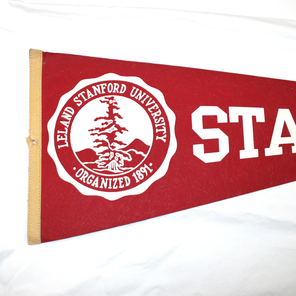 Pennant: Stanford University School, College Football Hall of Fame Souvenir, 29", USA, Vintage 1978