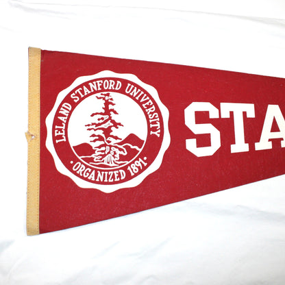Pennant: Stanford University School, College Football Hall of Fame Souvenir, 29", USA, Vintage 1978