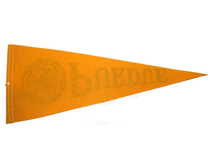 Back view of a vintage pennant for Purdue University, College Football Hall of Fame Souvenir, 29", USA, Vintage 1978