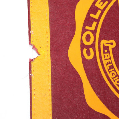 Pennant: Boston College School, Football Hall of Fame Souvenir, 29", USA, Vintage 1978
