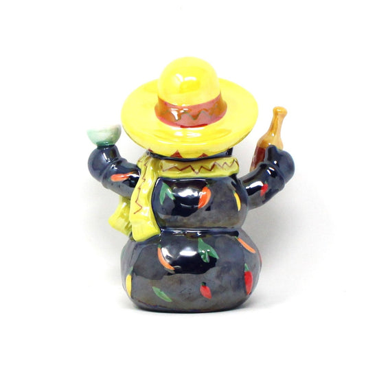 Figurine, Westland Giftware, Mexican Snowman with Tequila, Porcelain, Unique Holiday Decor, SOLD