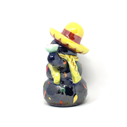 Figurine, Westland Giftware, Mexican Snowman with Tequila, Porcelain, Unique Holiday Decor, SOLD