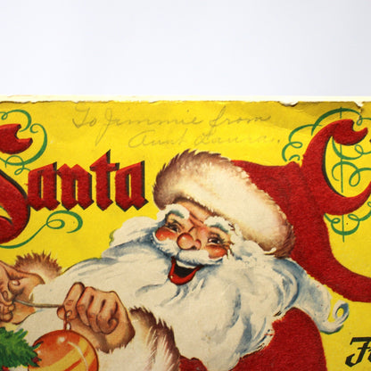 Children's Book: Santa Claus A Fuzzy Wuzzy Picture Story Book, Whitman Publishing, Vintage 1947