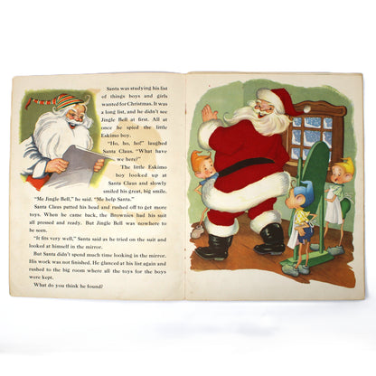 Children's Book: Santa Claus A Fuzzy Wuzzy Picture Story Book, Whitman Publishing, Vintage 1947