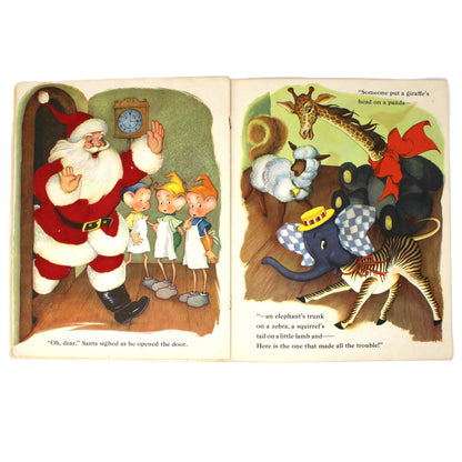 Children's Book: Santa Claus A Fuzzy Wuzzy Picture Story Book, Whitman Publishing, Vintage 1947