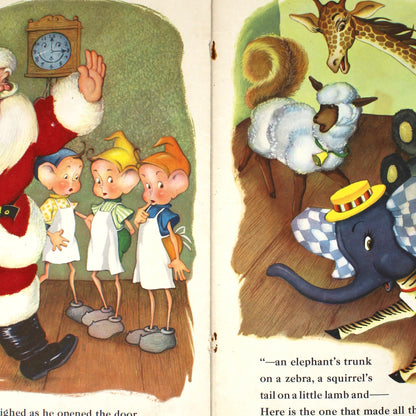 Children's Book: Santa Claus A Fuzzy Wuzzy Picture Story Book, Whitman Publishing, Vintage 1947