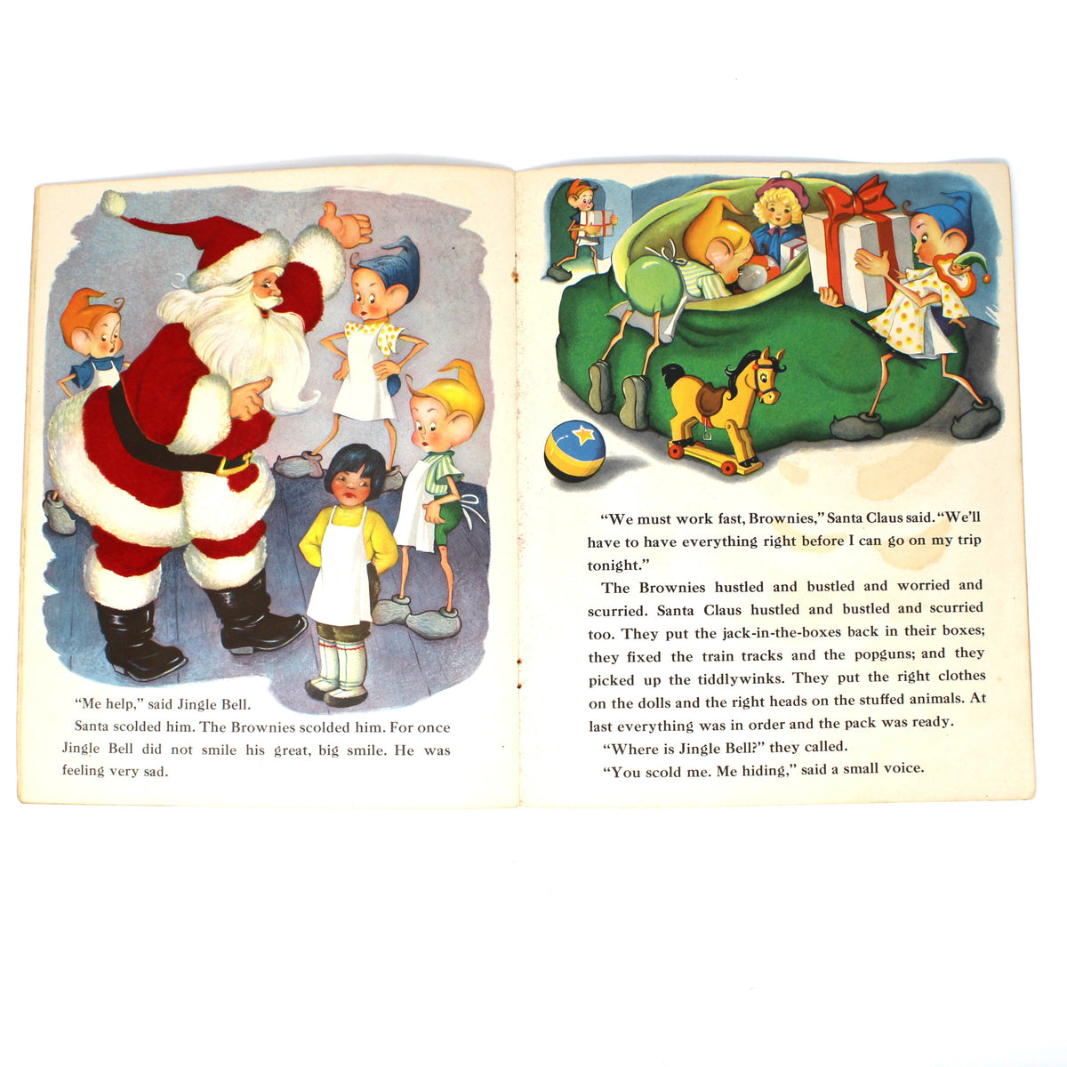 Children's Book: Santa Claus A Fuzzy Wuzzy Picture Story Book, Whitman Publishing, Vintage 1947