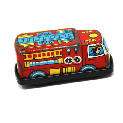 vintage 1960s Japanese mini tin litho fire engine truck toy