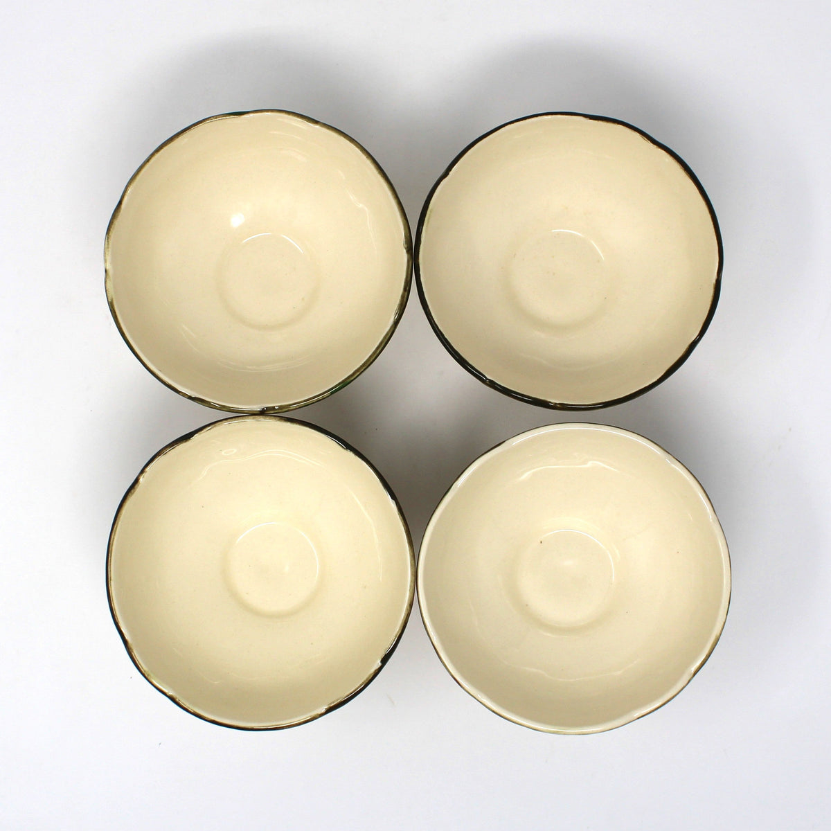Dessert / Pudding Cups: Franciscan Desert Rose Pedestal Sherbets, Set of 3 or 4, USA, Vintage 1940s