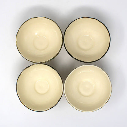 Dessert / Pudding Cups: Franciscan Desert Rose Pedestal Sherbets, Set of 3 or 4, USA, Vintage 1940s