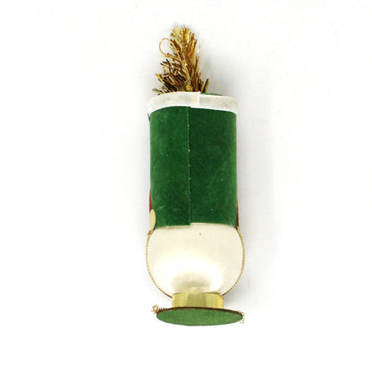 Ornaments, Toy Solider / Drum Major Head, Christmas Satin Ball Head, Kitsch, Vintage