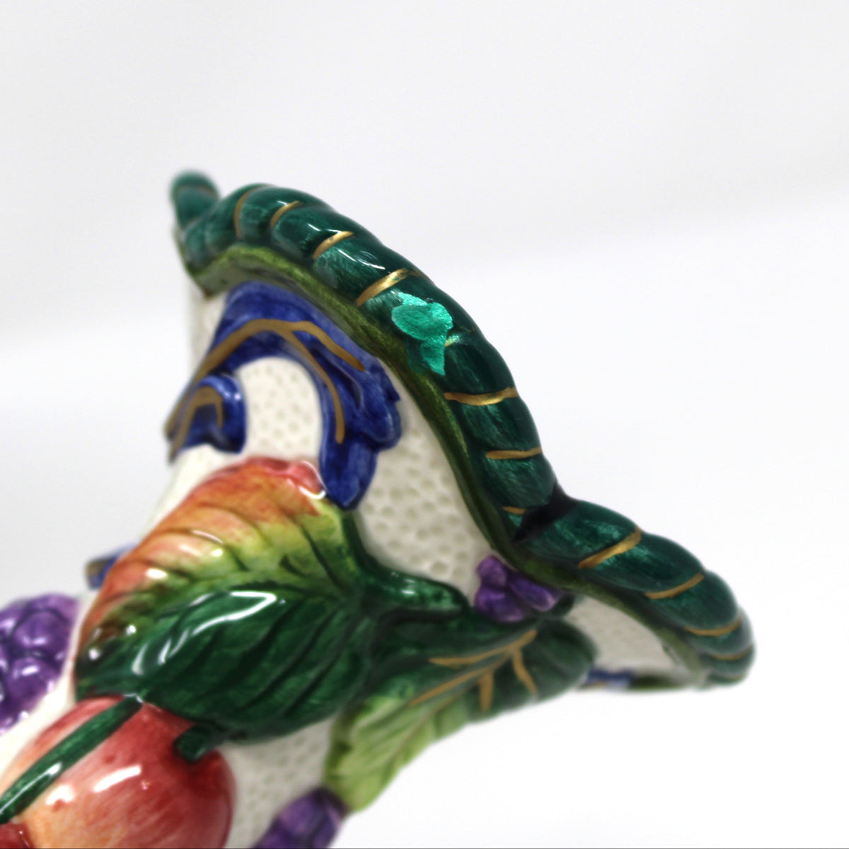 Candle Holders: Fitz & Floyd Florentine Fruit Pair, 5.75" Tall, China, 1997