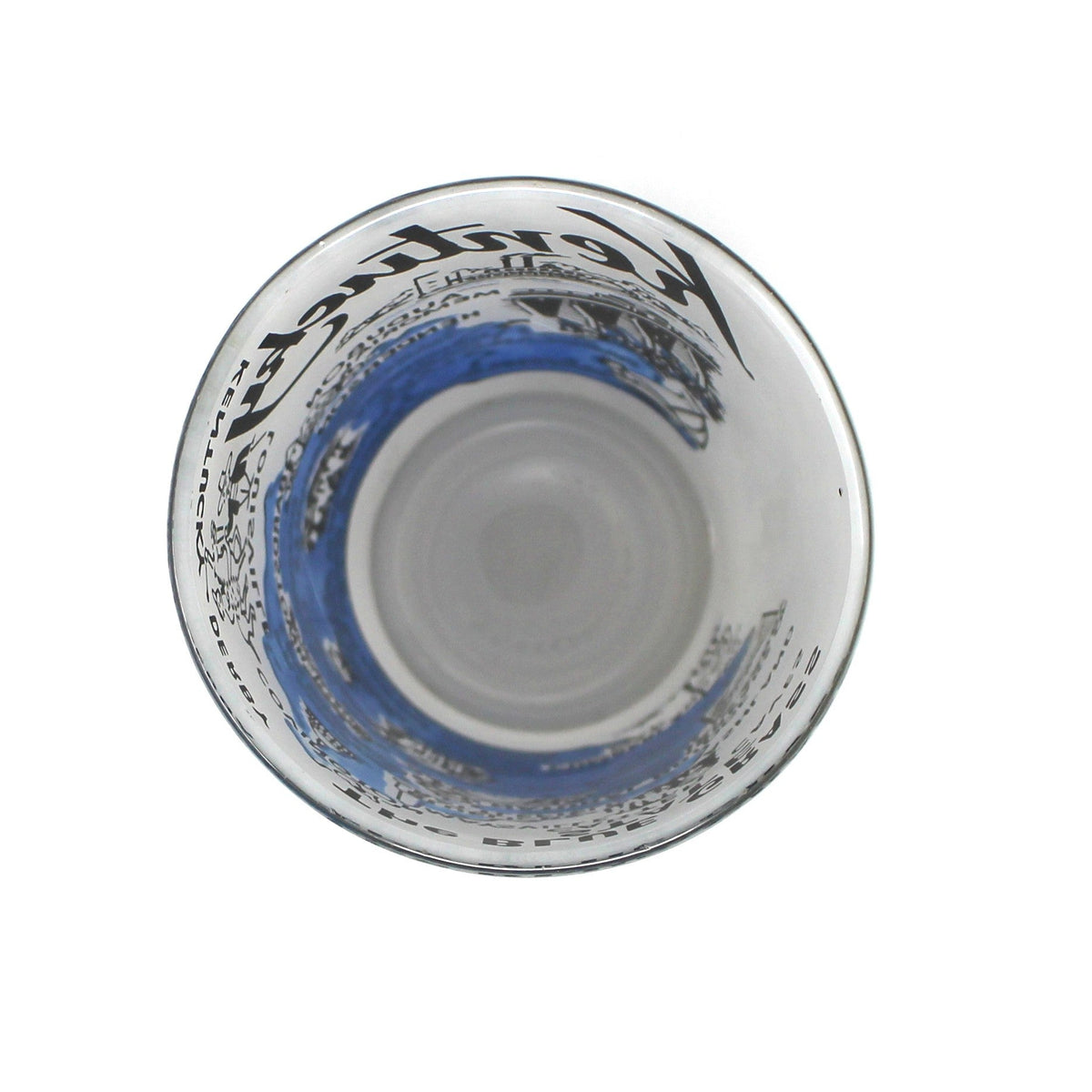 Tumbler: State Map Souvenir Glass, Kentucky, Blue and Frosted, Vintage 1960s